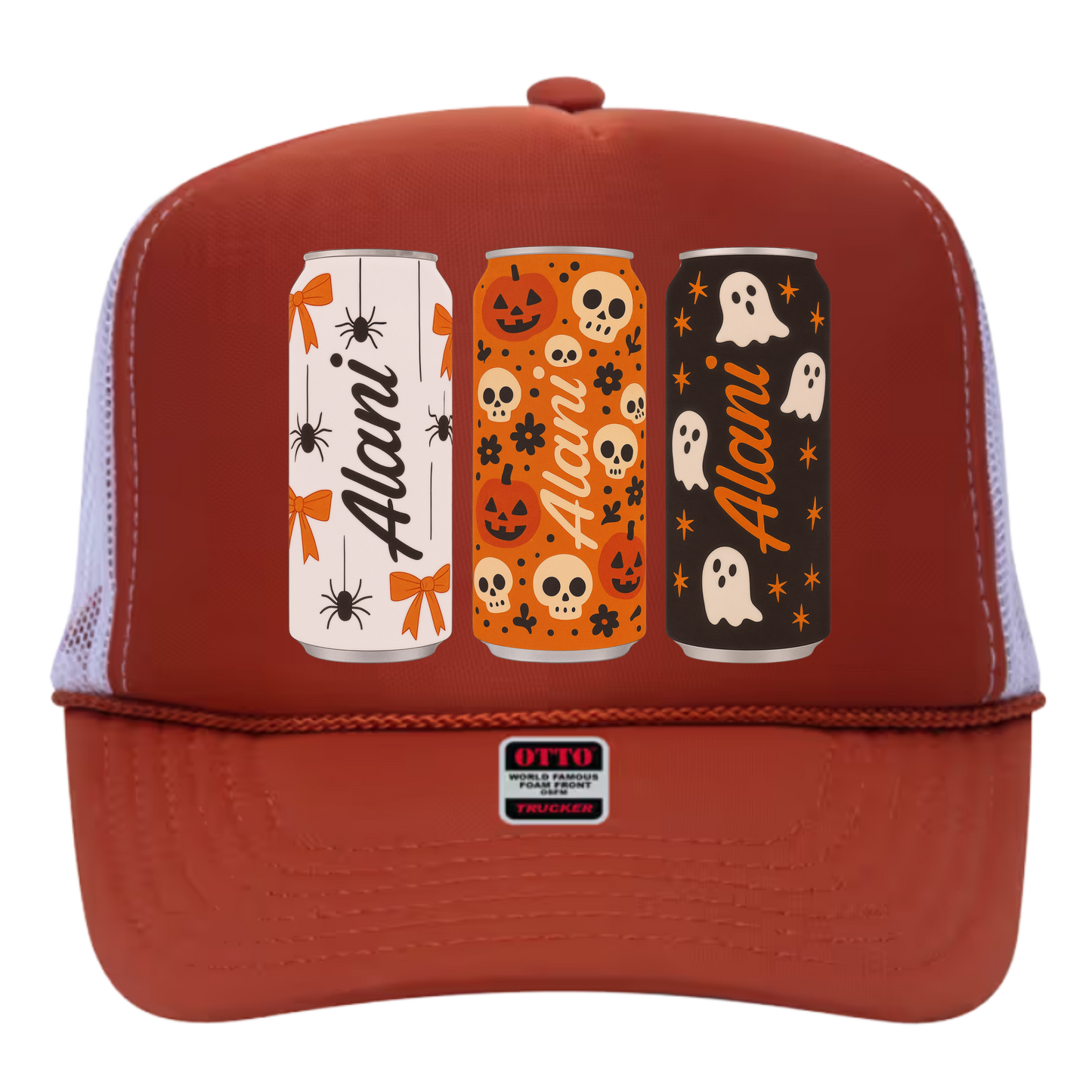 Halloween Alani Nu Comfort Colors Trucker Hat – Fall Energy Drink Aesthetic for Women