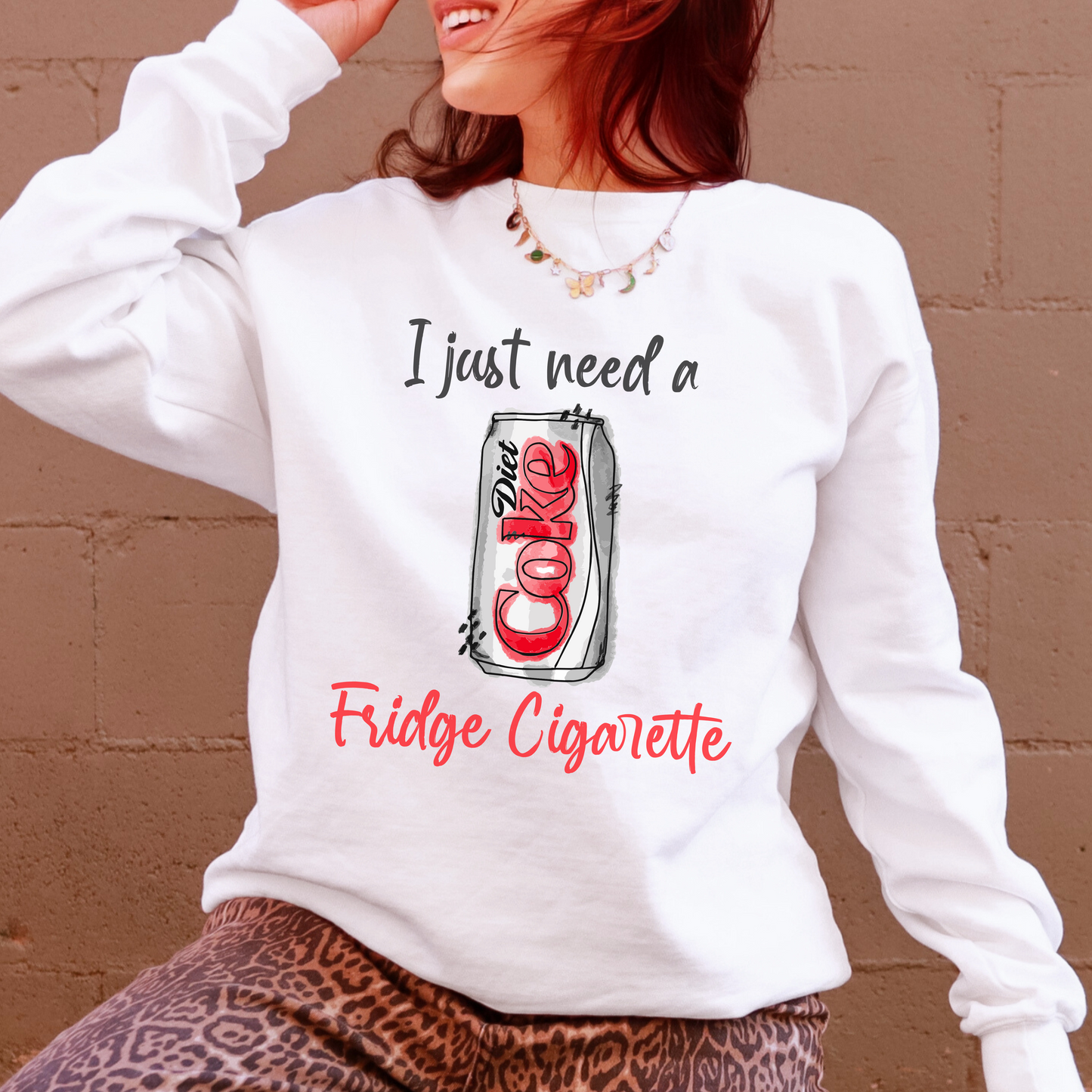 Comfort Colors "Fridge Cigarette" Sweatshirt – Funny Diet Coke Mom Aesthetic Pullover
