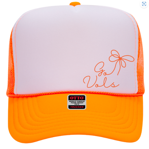 Go Tennessee Vols Coquette Bow Checkered Mesh Trucker Hat, Rocky Top, Womens Football Hat, Sports Mom, Football Mom, College, Smokey Vols UT