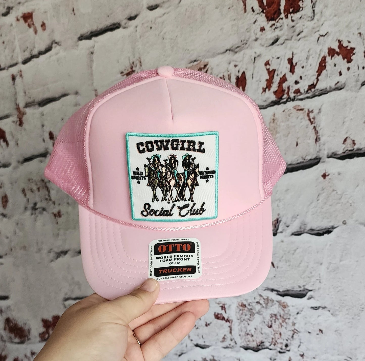 Trendy Cowgirl Social Club Foam Trucker Hat, Honky Tonk Hat, Nashville Hat for Women, Country Concert Hat, Day Drinking, Coquette Cowgirl