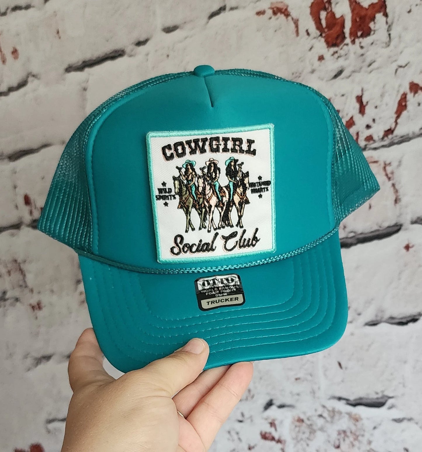 Trendy Cowgirl Social Club Foam Trucker Hat, Honky Tonk Hat, Nashville Hat for Women, Country Concert Hat, Day Drinking, Coquette Cowgirl