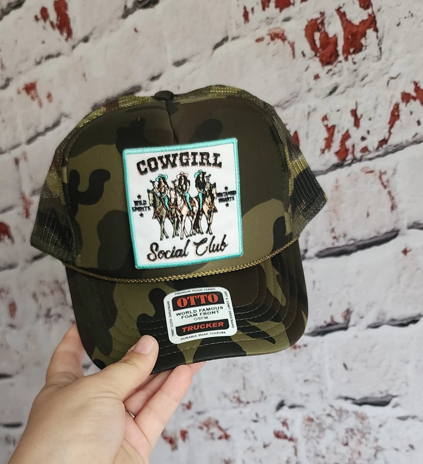 Trendy Cowgirl Social Club Foam Trucker Hat, Honky Tonk Hat, Nashville Hat for Women, Country Concert Hat, Day Drinking, Coquette Cowgirl