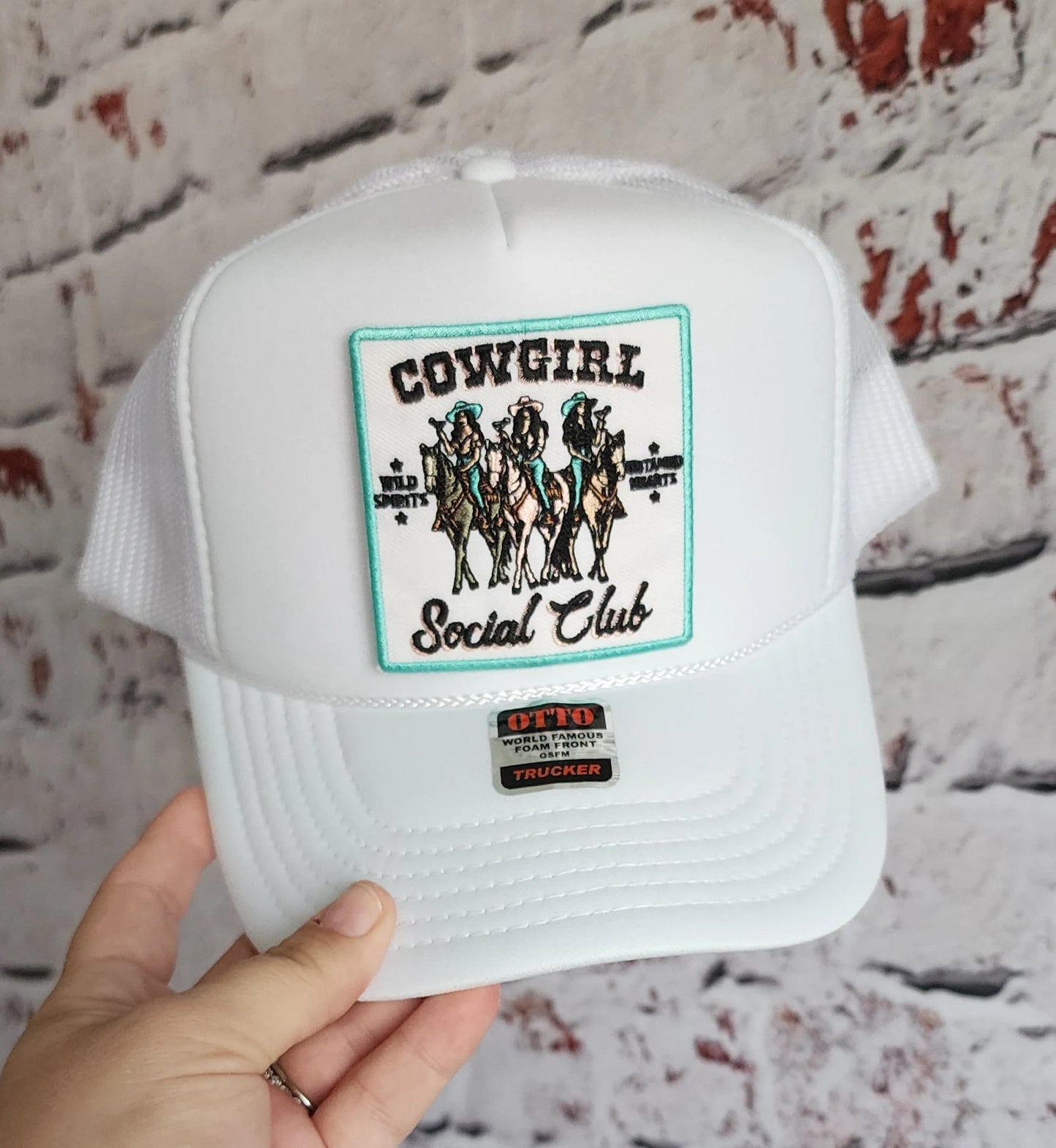 Trendy Cowgirl Social Club Foam Trucker Hat, Honky Tonk Hat, Nashville Hat for Women, Country Concert Hat, Day Drinking, Coquette Cowgirl