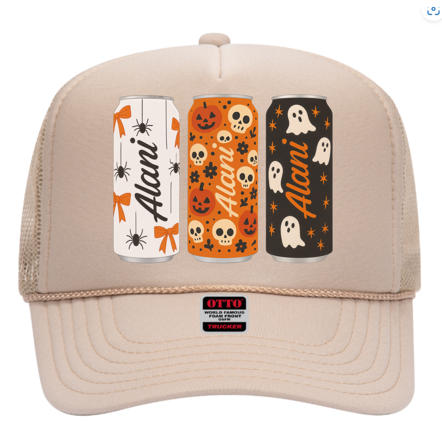 Halloween Alani Nu Comfort Colors Trucker Hat – Fall Energy Drink Aesthetic for Women