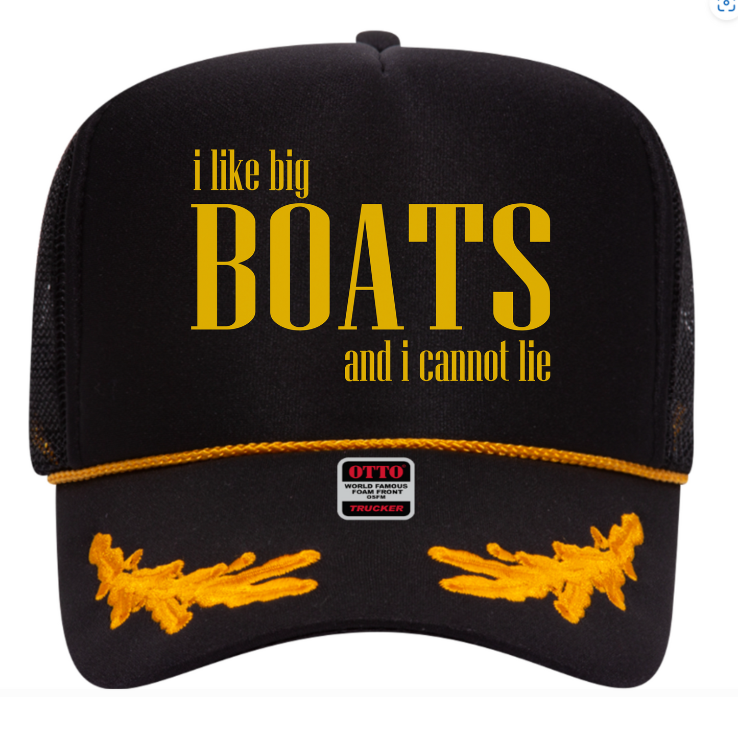 Funny Nautical Trucker Hats, Unisex Party Hats, Yacht Rock Concert Hats, Boat Party, Captain Bachelor Bachelorette Party Gifts, Personalized
