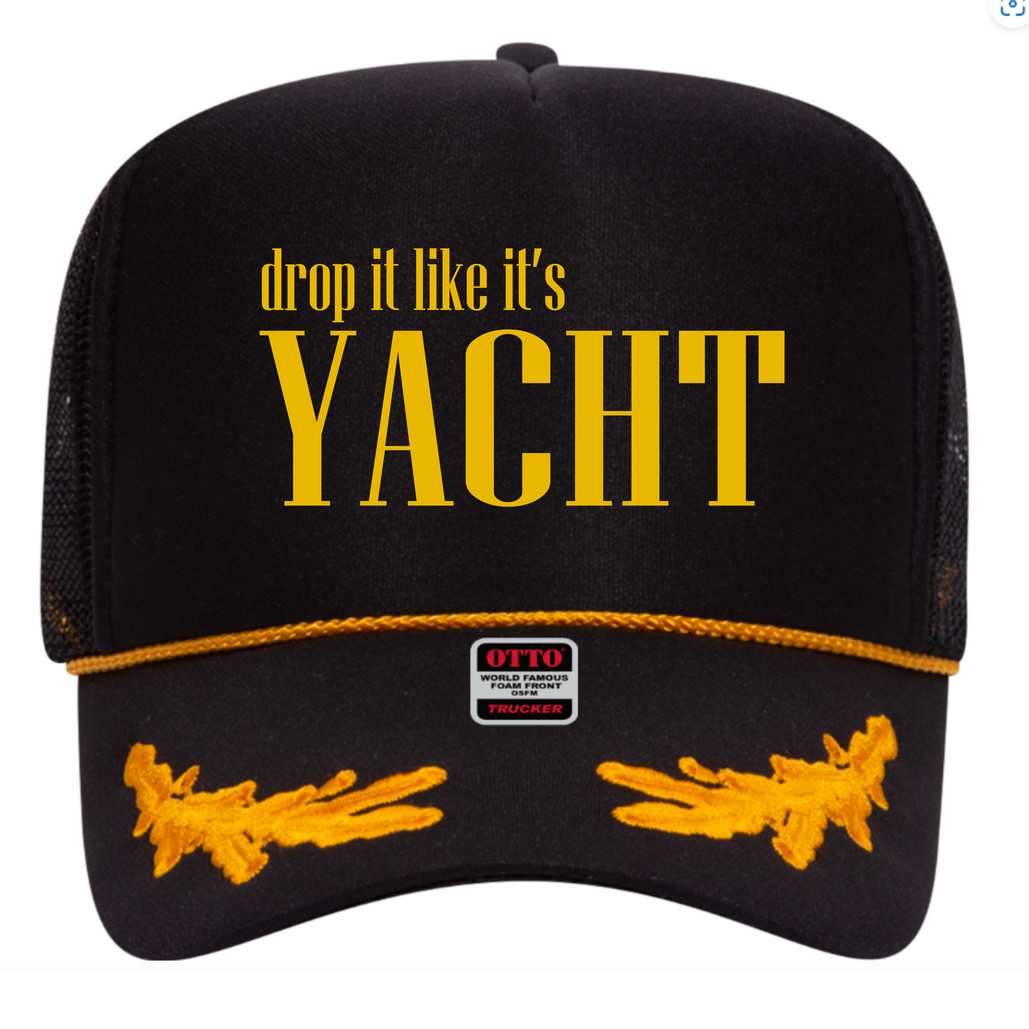 Funny Nautical Trucker Hats, Unisex Party Hats, Yacht Rock Concert Hats, Boat Party, Captain Bachelor Bachelorette Party Gifts, Personalized
