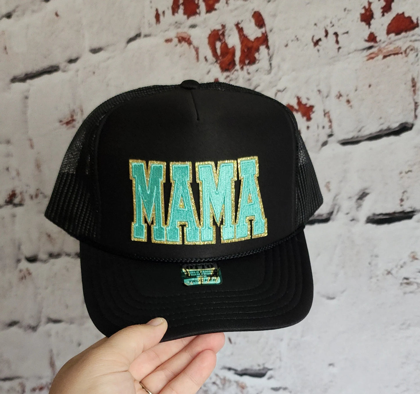 Trendy Foam MAMA Patch Trucker Hat Hot Pink or Teal, Multiple Hat Colors Mothers Day Gifts For Her, Gift for Mom, Mama Hat, Mama Trucker Hat