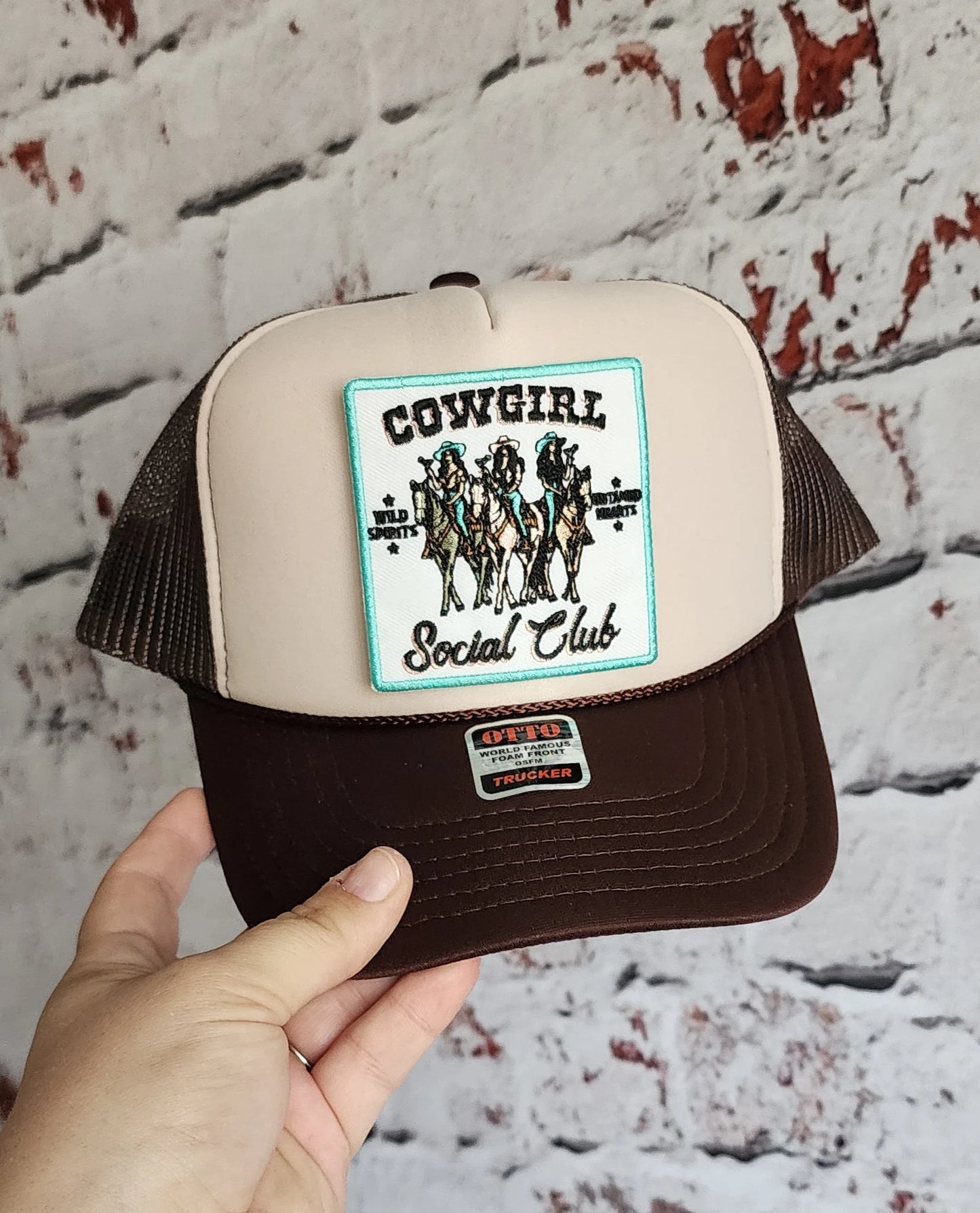 Trendy Cowgirl Social Club Foam Trucker Hat, Honky Tonk Hat, Nashville Hat for Women, Country Concert Hat, Day Drinking, Coquette Cowgirl