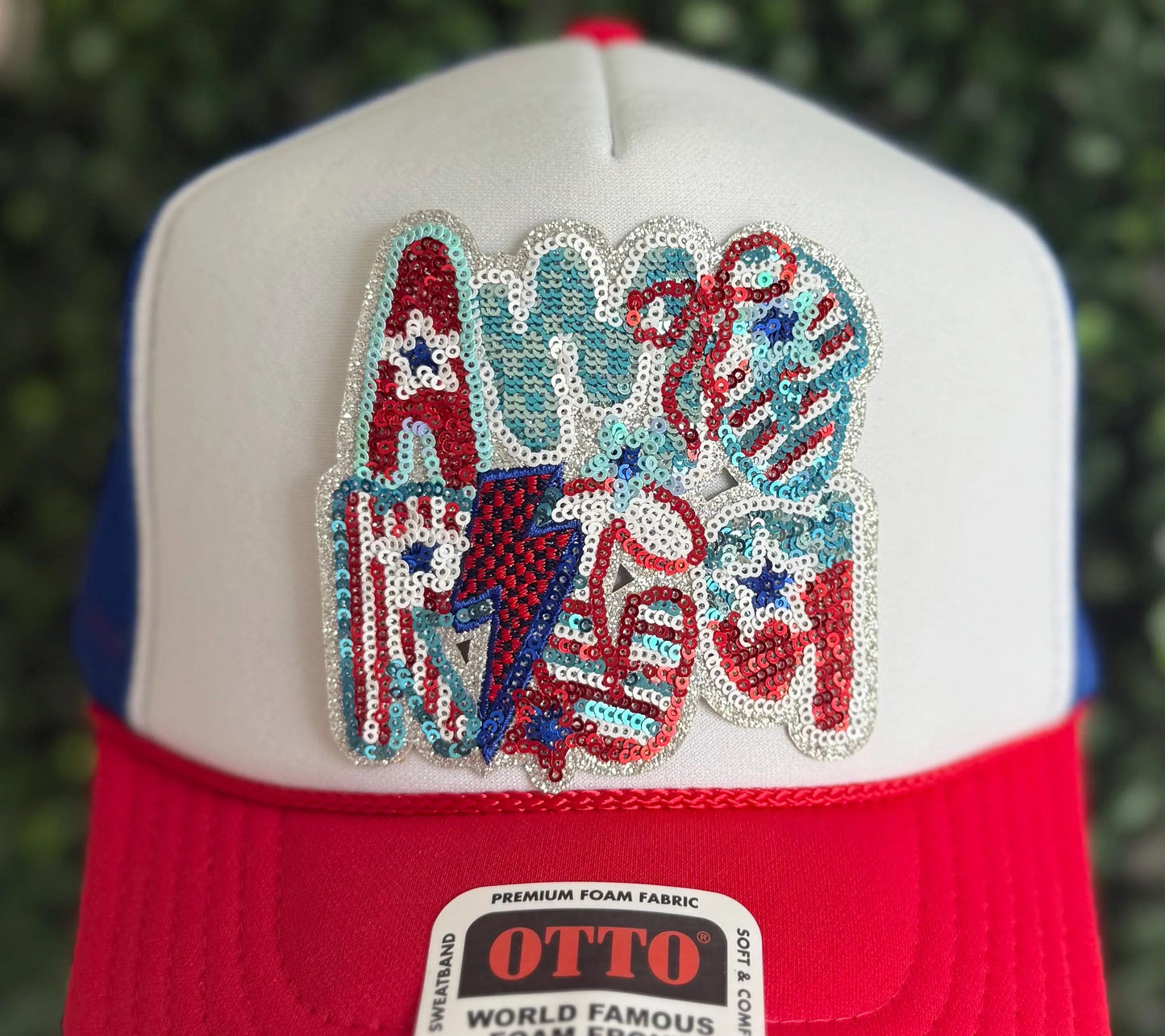 Patriotic Sequin America Trucker Hat – Red White Blue Mesh Cap for 4th of July, Memorial Day, USA Party, Hats for Women, Merica, Boat Hat