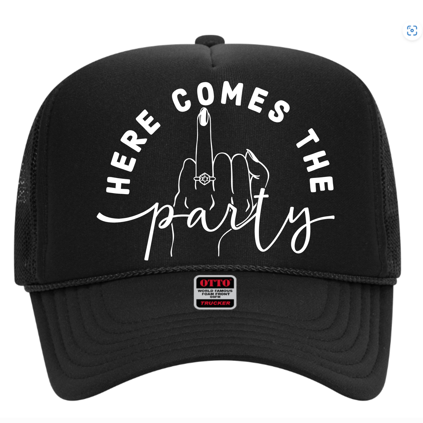 Funny Bride and Bridesmaid Foam Trucker Hats, Bachelorette Party, Here Comes the Party, Here Comes the Bride, Nashville Bach, Bride To Be